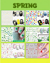 IDDFEVE Christmas nail decals—festive designs for seasonal sparkle.