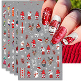 IDDFEVE Christmas nail stickers Santa design for quick festive nail art.