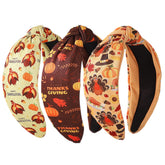 IDDFEVE headband turkey closeup highlights festive style for Thanksgiving photos.