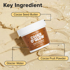 I DEW CARE Cocoa seed butter image highlighting moisturizing feel and purifying benefits.