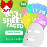 I DEW CARE collage sheet mask variety box front for hydration and glow