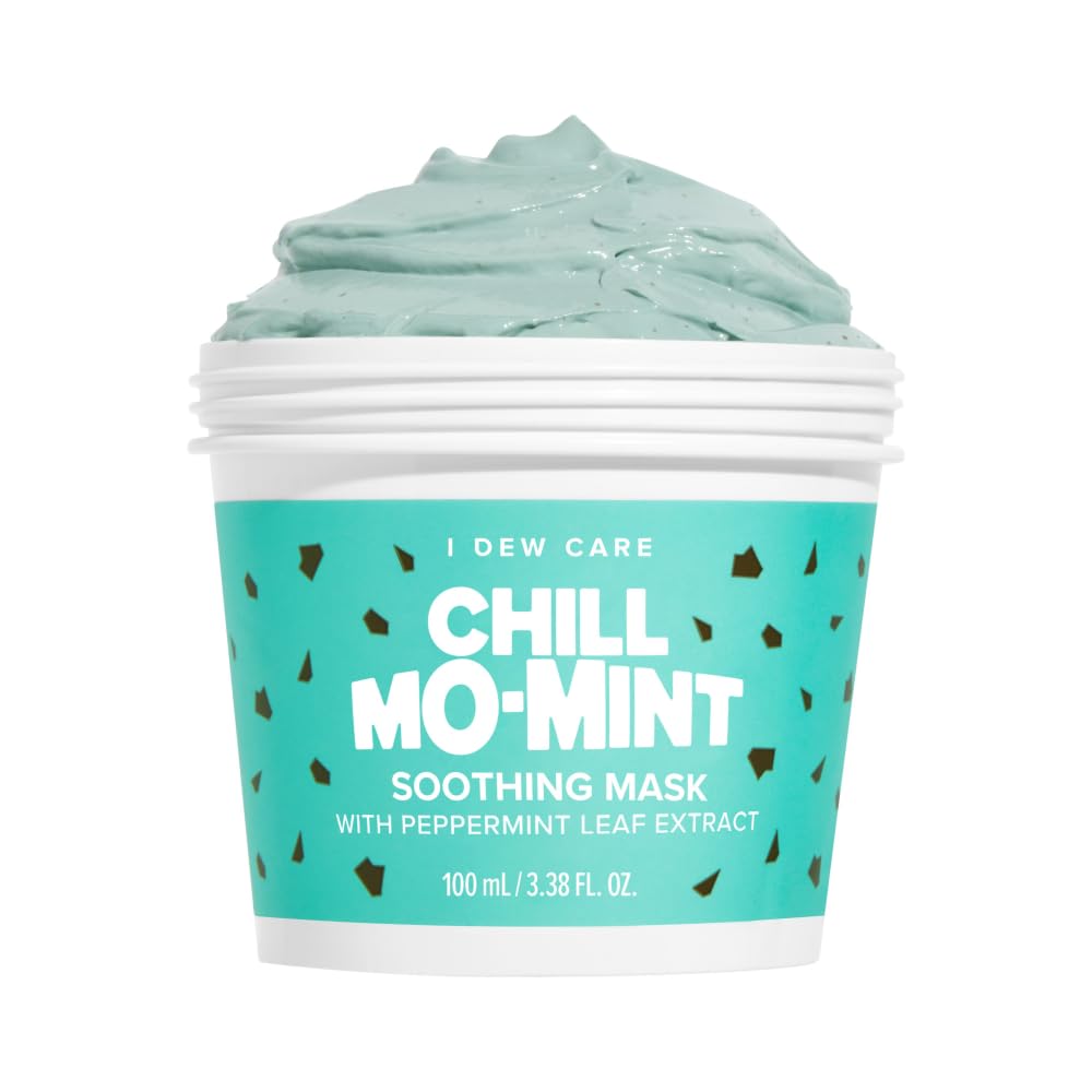 I DEW CARE Chill Mo Mint mask jar with cooling peppermint effect for refreshed skin.
