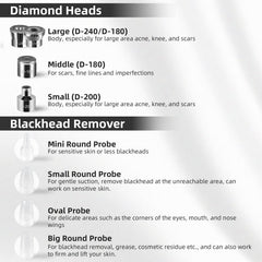 IeBilif Diamond Tips closeup shows 4 diamond tips for exfoliation and pore cleansing.