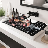 IeBilif sink cover extends counter space for cosmetics and tools.