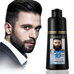 iemokoda beard dye shampoo packaging shows simple 3-in-1 grooming formula