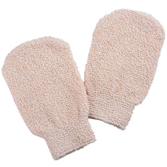 i frmmy bath gloves elastic-fit for secure, comfortable shower scrub