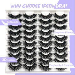 IFSOWDRA full-volume 3D lashes pack for plush multi-layered look