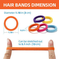 iFwevs colorful elastic bands offer high elasticity to secure bulky curls without pulling