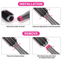 IG INGLAM 4in1 blowout brush straightening head for sleek, smooth results.