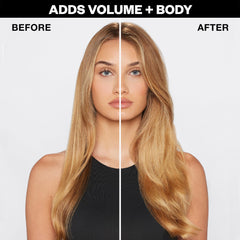 IGK Body Language Rice Water Mist on finished hair highlights heat protection and softness.