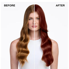 IGK Hair Gloss Fiery Copper jar application showing color deposit