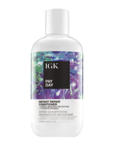 IGK Pay Day bottle front highlights premium packaging and bond-building repair potential.