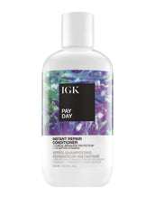IGK Pay Day bottle front highlights premium packaging and bond-building repair potential.