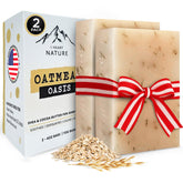 iheart gentle moisture oatmeal soap bar pack 2 shows a hydrating cleanse for sensitive skin
