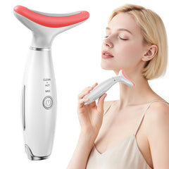 IHOWIN red-light face massager with amber, red and blue LEDs for at-home skincare