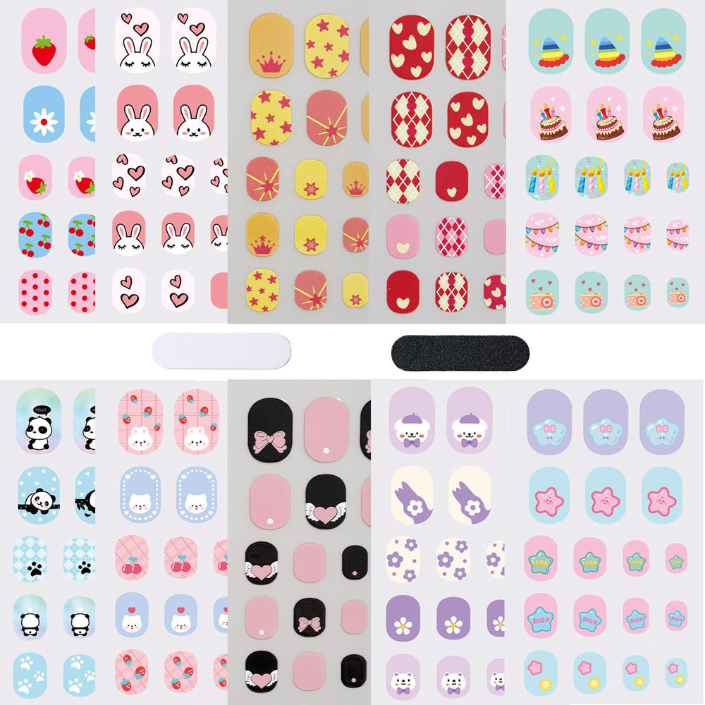 IHUKEIT Colorful Kid Nail Stickers offer quick, self-adhesive nail art for kids