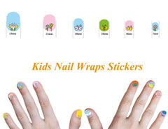 IHUKEIT kids nail wrap designs including flowers butterflies cows for playful nail art