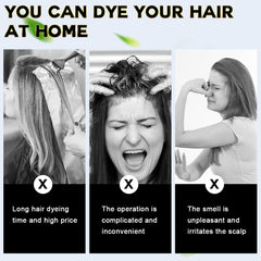 IIIMEIDU grey hair before and after shows coverage.