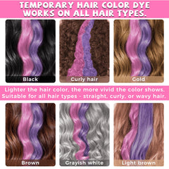 IIIMEIDU hair chalk being applied creates bold streaks during playtime