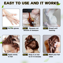IIIMEIDU Hair Dye Shampoo gray hair coverage preview for natural look