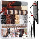 IKOCO 823pcs elastic hair ties pack in neutral colors for durable daily styling.
