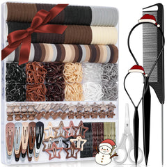 IKOCO 823pcs elastic hair ties pack in neutral colors for durable daily styling.