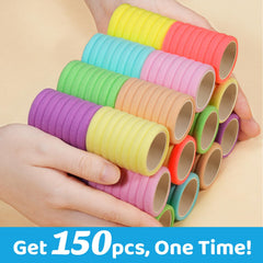 IKOCO cotton small hair ties close-up shows soft material for gentle hold.