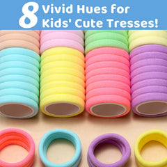 IKOCO hair ties 1.2-inch diameter suited for delicate kid hair.