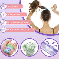 IKOCO durable stretchy hair ties feature long-lasting elasticity for daily wear.