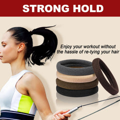 IKOCO seamless hair ties demonstrating lasting elasticity after many wears.