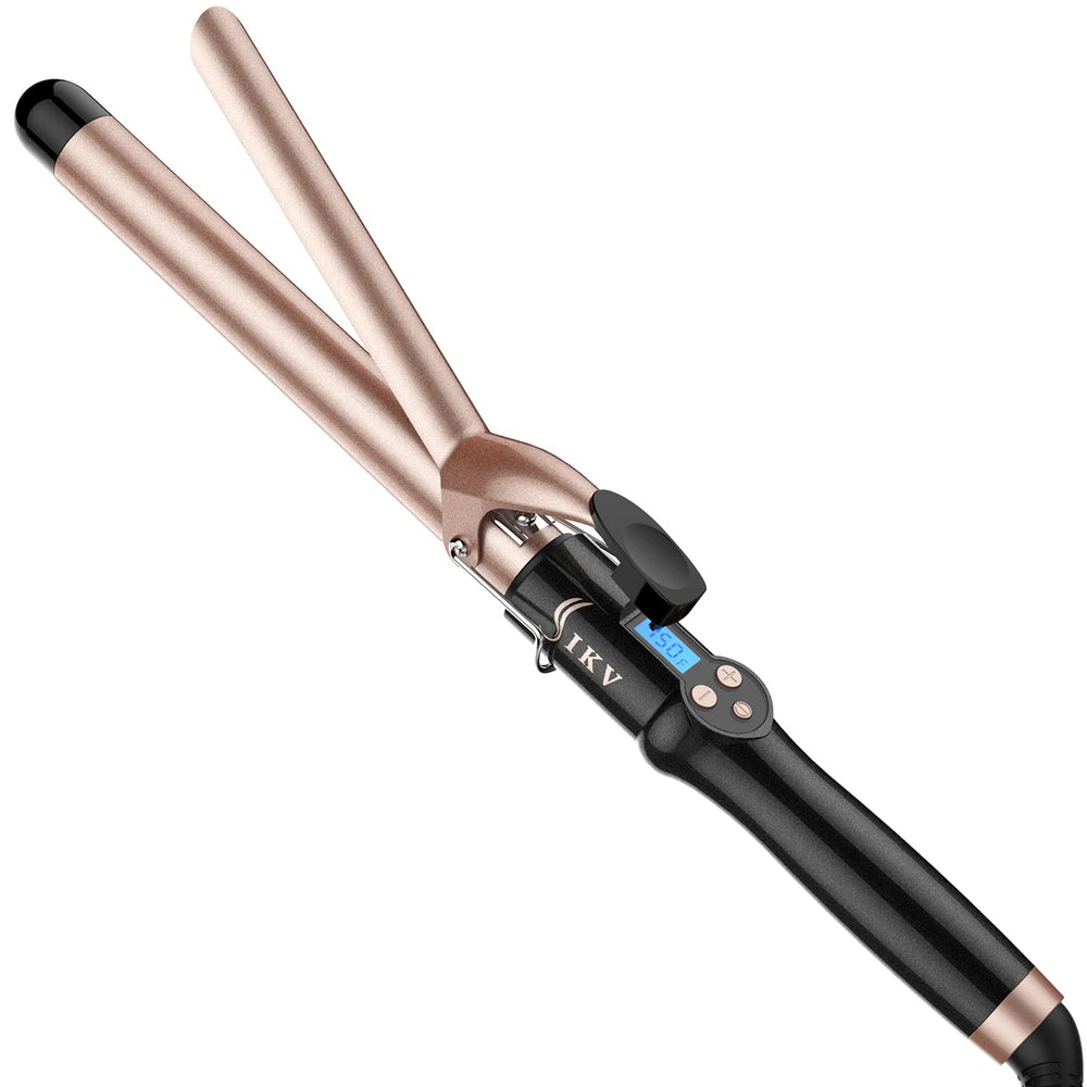 IKV 1-inch extra-long barrel curling iron for faster, fuller curls.