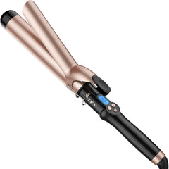 IKV curling iron with a 1 1/2 inch long barrel for quick, long-lasting curls.