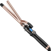 IKV curling iron with extra-long barrel for faster, fuller curls.