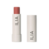 ILIA Balmy Tint Hold Me swatch shows warm peachy nude color for everyday hydration.