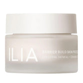 ILIA Barrier Build Cream jar closeup shows cushiony texture for soothing hydration