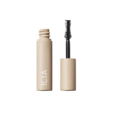 ILIA Fullest Volumizing Mascara application closeup shows weightless volume for defined lashes