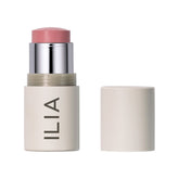 ILIA Multi-Stick Tenderly lip swatch showing creamy, buildable color for natural lips