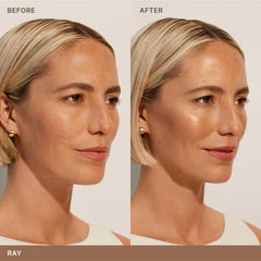 ILIA Sunshift Bronzer Ray cheekbone blend creates natural dimension.