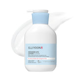 Illiyoon Ceramide Ato Lotion bottle closeup showing deep hydration for sensitive skin
