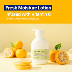 Illiyoon Fresh Moisture Lotion back label—highlights usage and key ingredients.