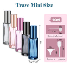 ILZAR refillable mini perfume bottles in vibrant colors for organized scents.