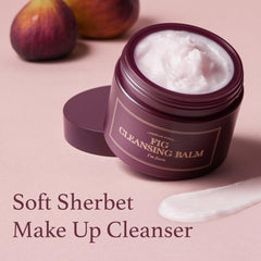 I'm from fig cleansing balm meltaway action on skin demonstrates makeup melting.