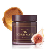 I'm from Fig Scrub Mask packaging highlights natural ingredients for gentle exfoliation.