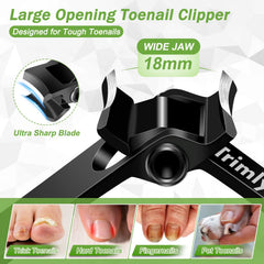 Trimlyx Thick Nail Toenail Clippers – Heavy-Duty Senior 5-Piece