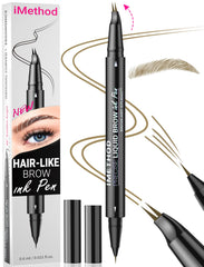 iMethod curved eyebrow pen closeup showing precise microblade tip for natural strokes