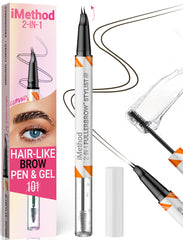 iMethod curved eyebrow pen curve tip delivers natural hair-like strokes