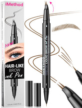iMethod Curved Eyebrow Pen curved tip creates natural hair-like strokes.