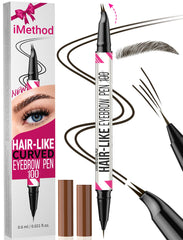 iMethod Curved Eyebrow Pen curved tip creates natural hair-like strokes for defined brows