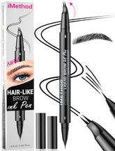 iMethod curved eyebrow pen curved-tip creates natural hair-like brows with precise definition