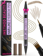 iMethod Eyebrow Pen 4-fork tip creates natural hair-like strokes for fuller brows.